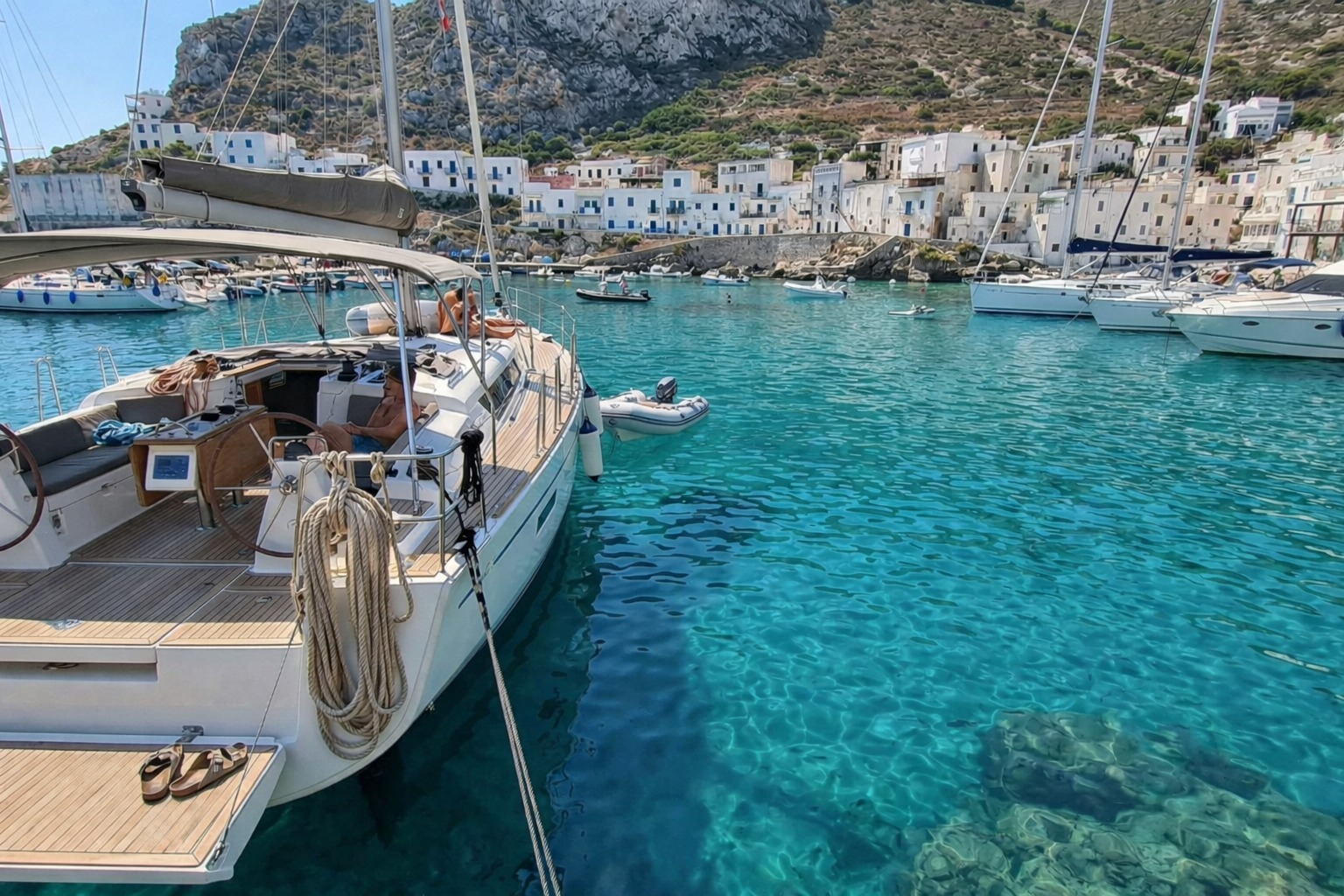 Isola di Levanzo - Borgo di pescatori e mare cristallino