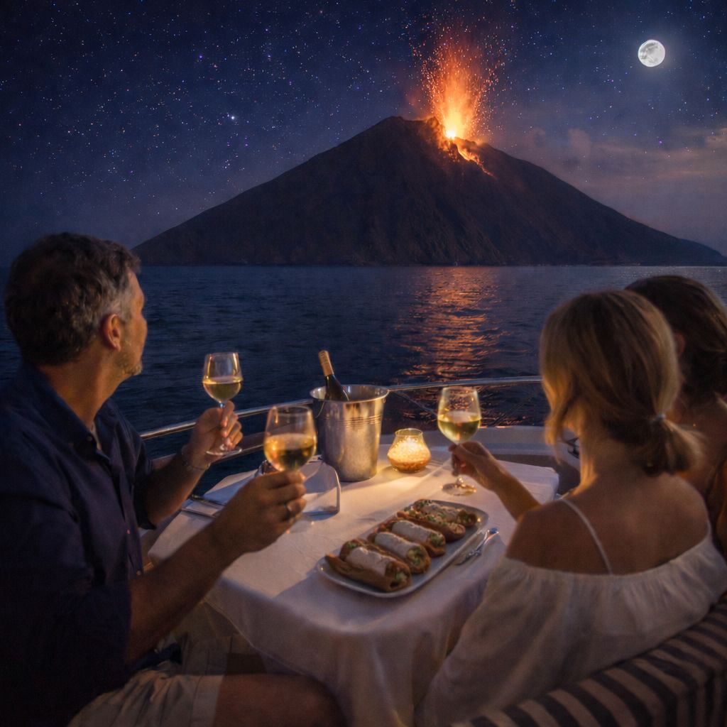 Stromboli - Navigazione notturna sotto la Sciara del Fuoco